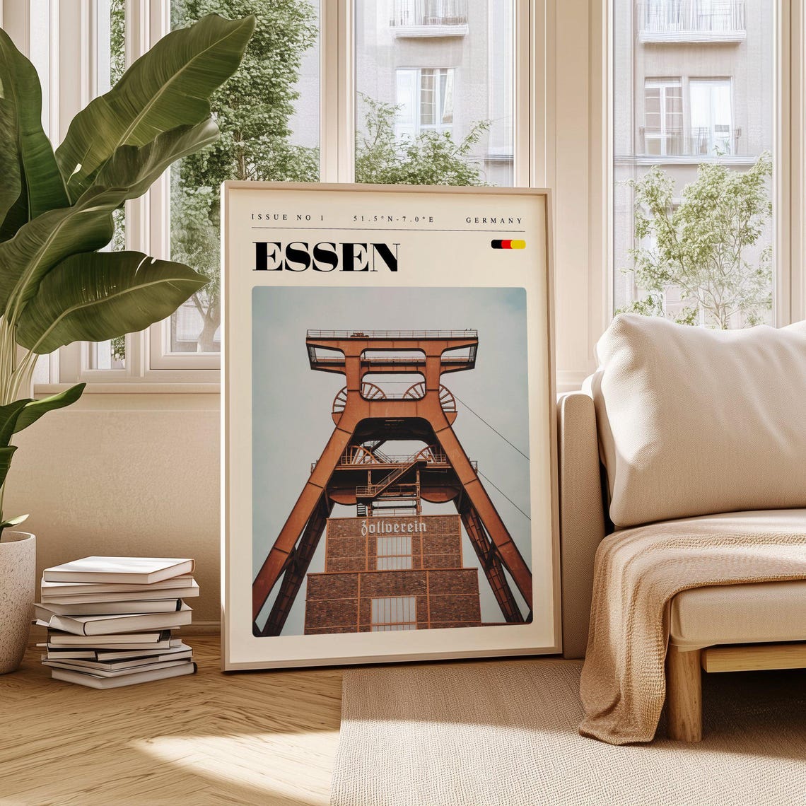 Essen Zollverein Coal Mine Headframe Germany Industrial Poster