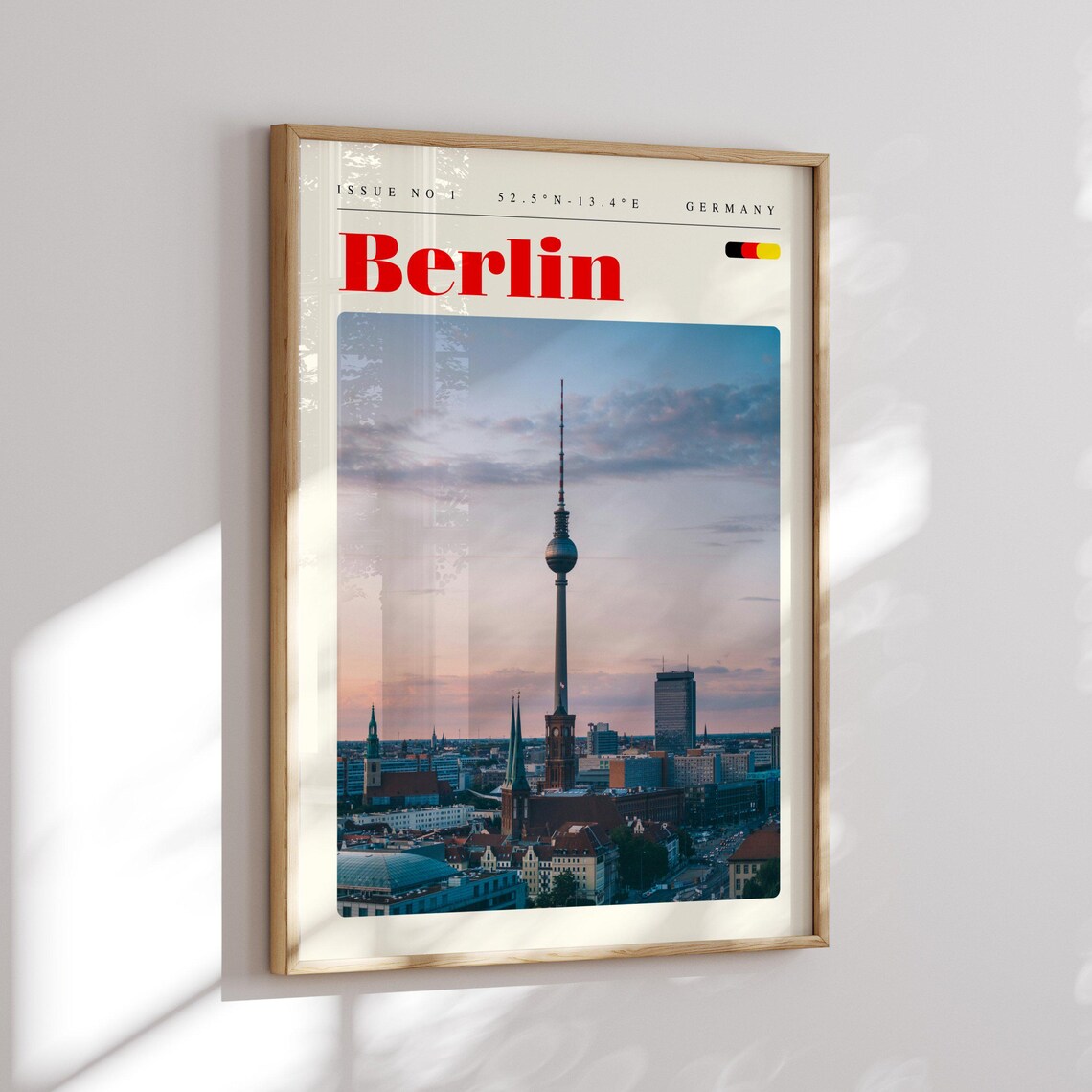 Berlin Germany TV Tower Sunset City Panorama Iconic Travel Poster - Image 2