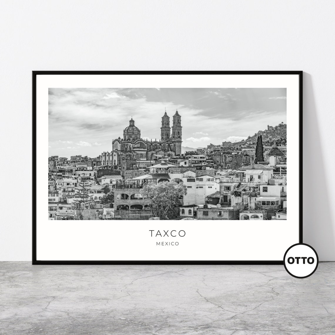 Taxco Wall Art Taxco Home Decor Print Cathedral Town Art Poster Artful Photo Travel Gift Mexico