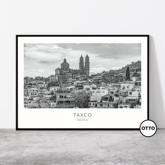 Taxco Wall Art Taxco Home Decor Print Cathedral Town Art Poster Artful Photo Travel Gift Mexico