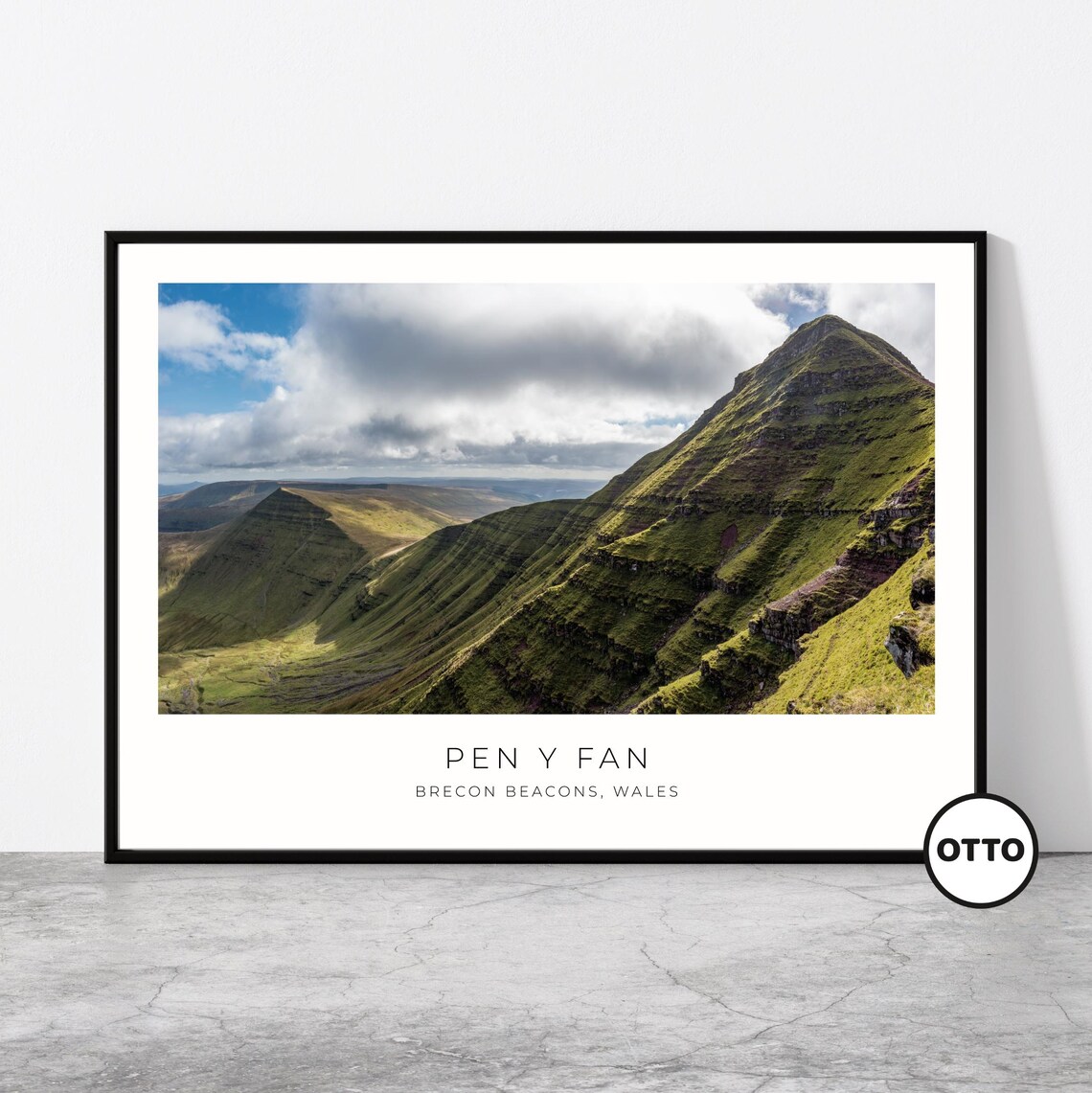Pen Y Fan Travel Poster, Brecon Beacons National Park