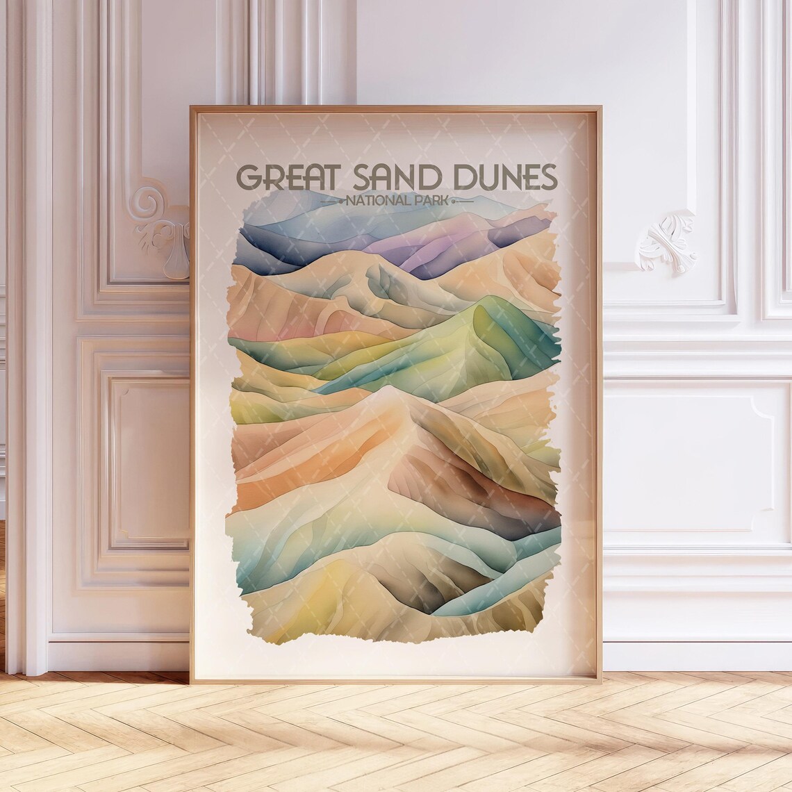 Great Sand Dunes National Park Colorful Dune Landscape Poster