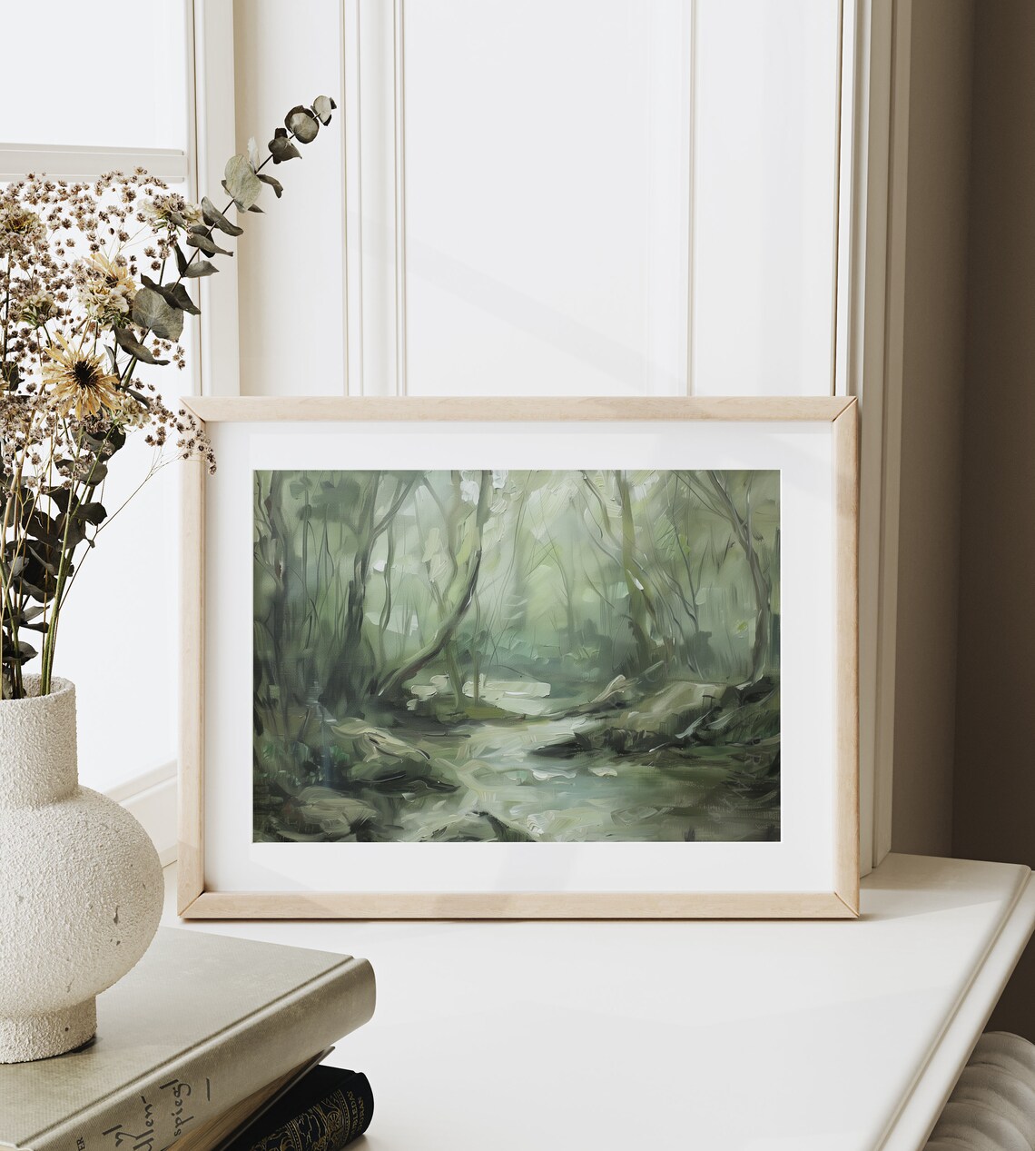 Forest Stream Art Print, Rustic Woodland Nature Scene - Image 6
