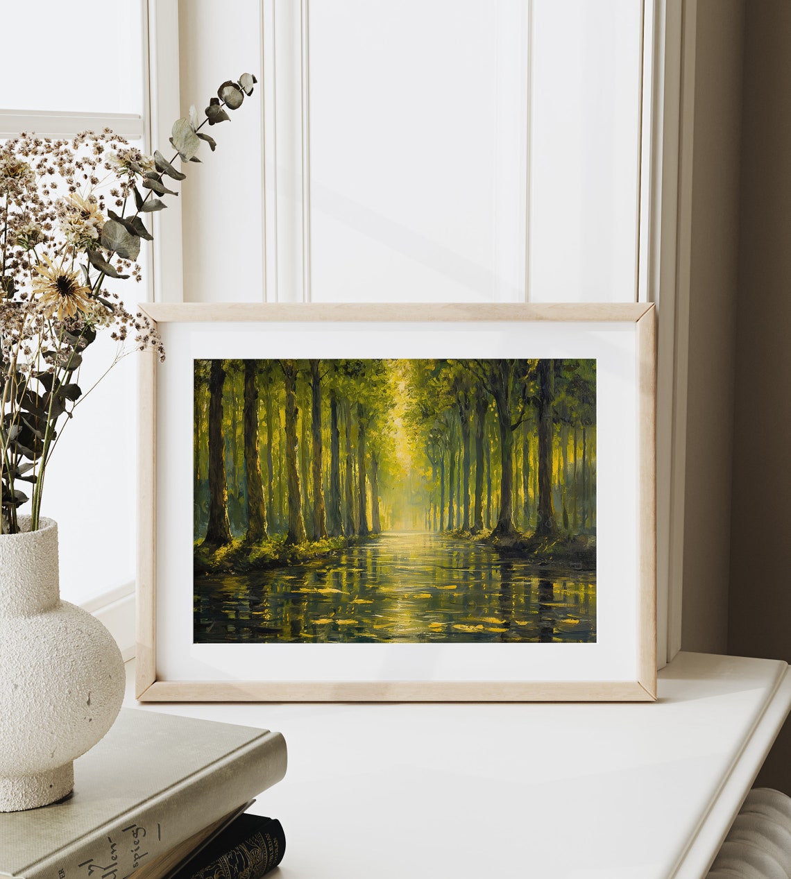 River Epte Poplars Golden Water Reflections Impressionist Poster - Image 6