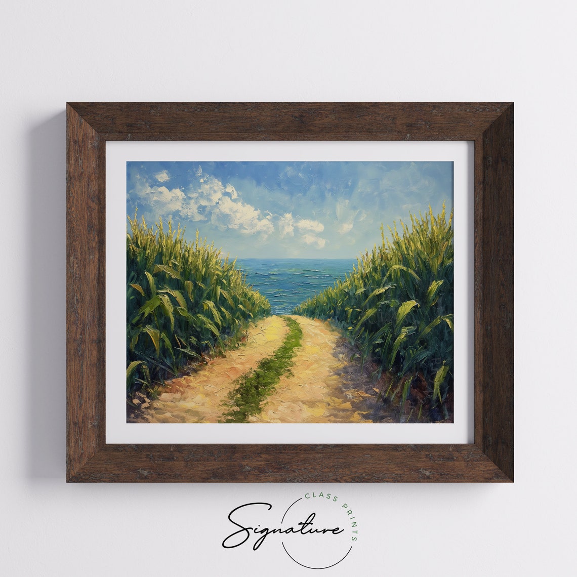 Pourville Corn Path To The Sea Impressionist Landscape Poster - Image 5