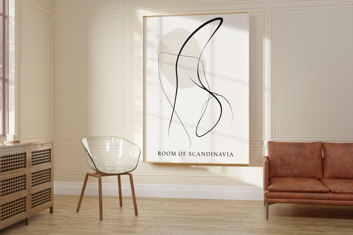Minimalist Line Art, Scandinavian Abstract Silhouette - Image 2