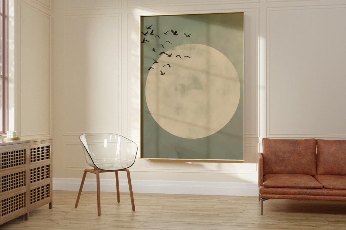 Japandi Wall Art, Japanese Scandinavian Minimalist Art - Image 2