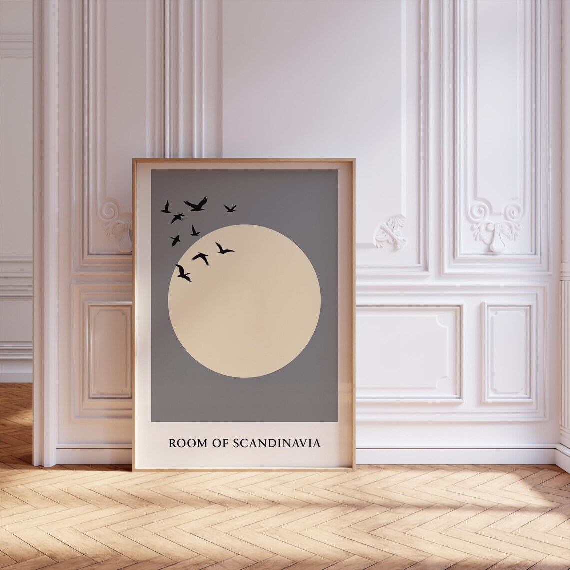 Japandi Wall Art, Minimalist Japanese Birds Art Print