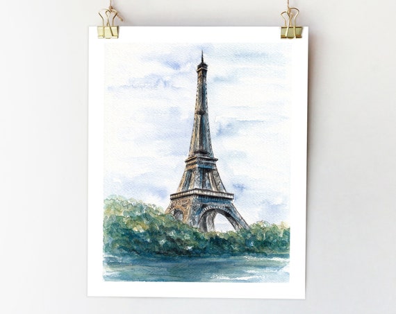 Eiffel Tower Sketch Art Print
