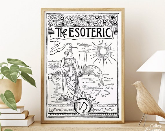 The Esoteric Print Vintage Poster Woman Portrait Occultism Wall Art Esoteric Home Decor Mystical Aesthetic Wall Decor Ancient Poster