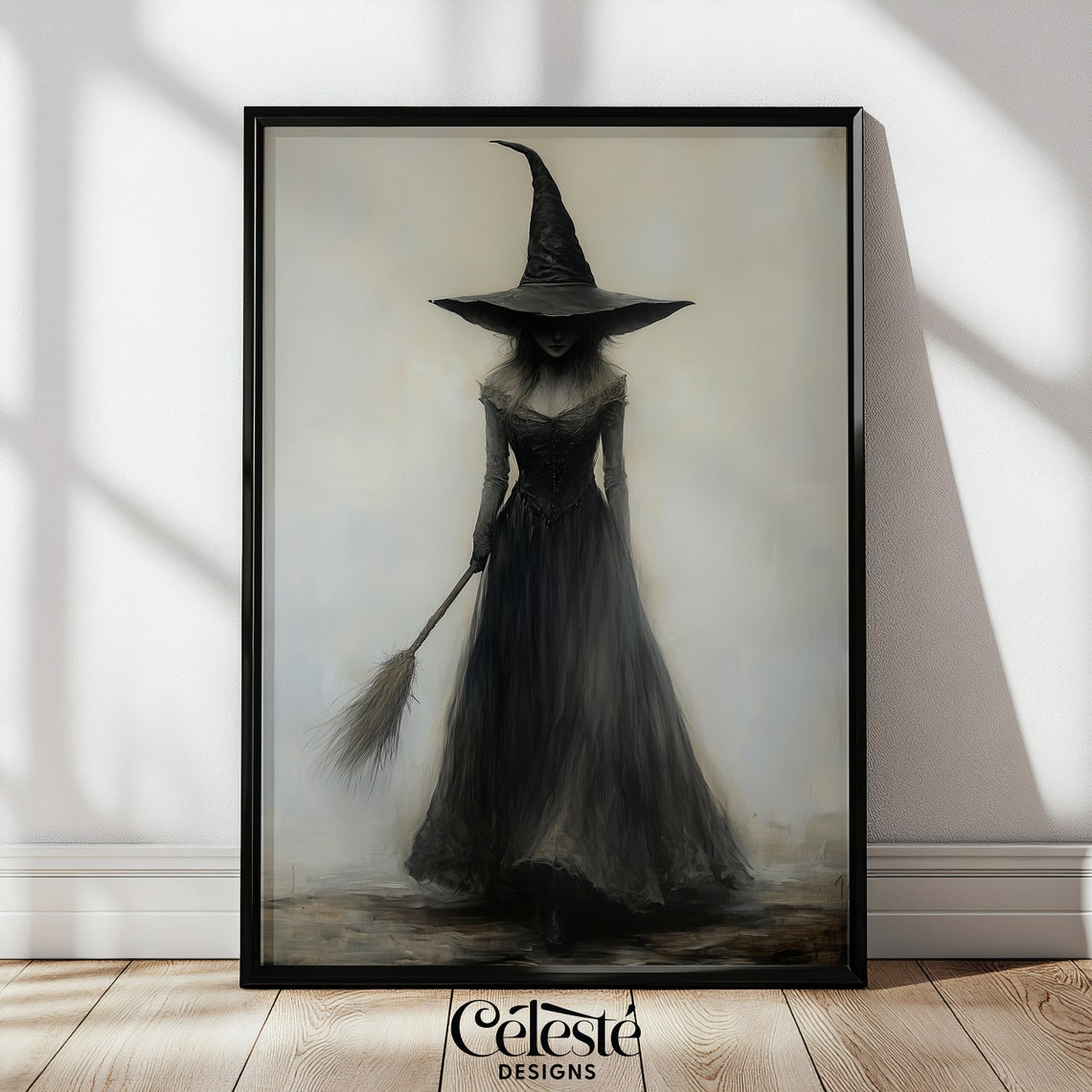 Witch Halloween Art Print Rustic Witchcore Decor