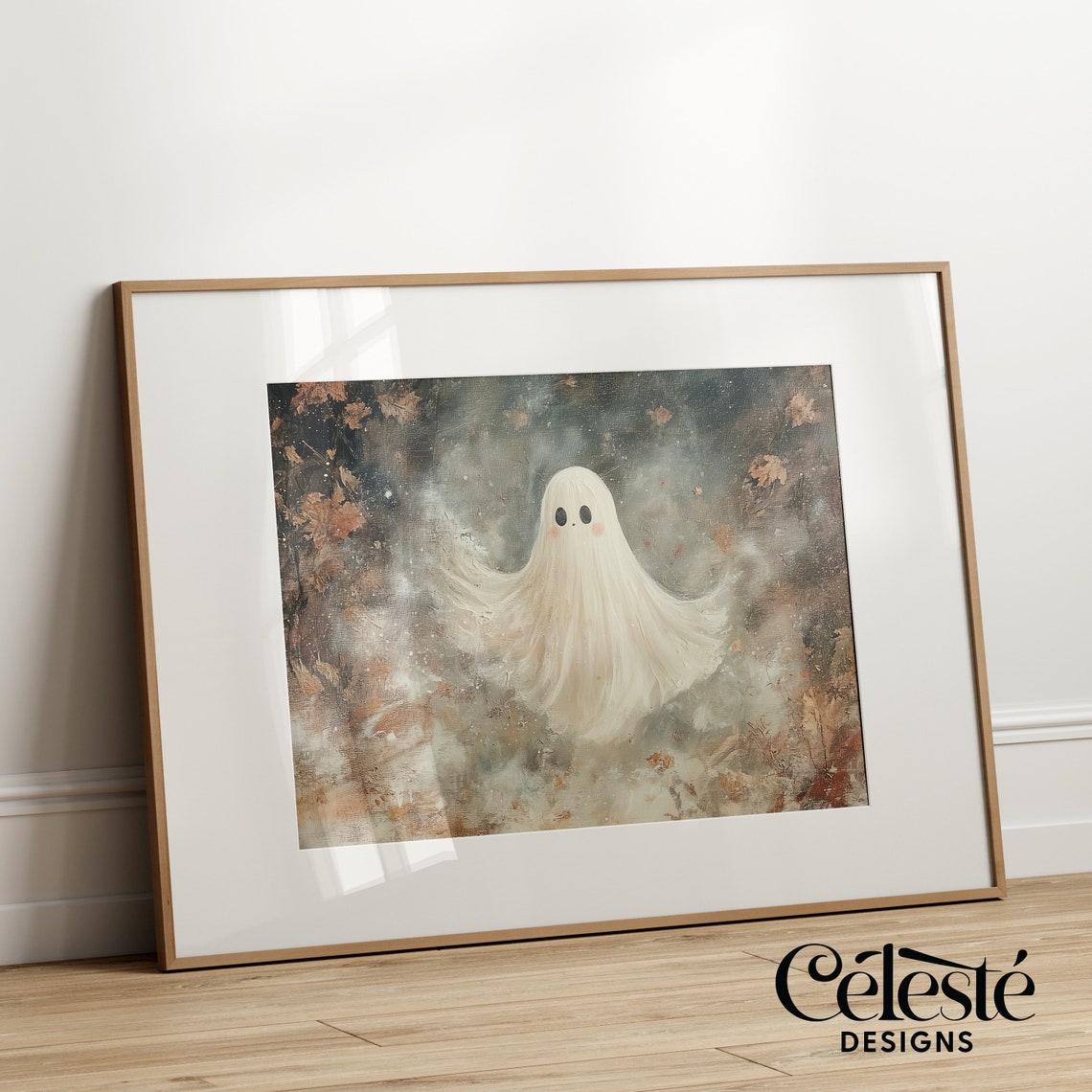 Spooky Landscape Print Vintage Halloween Wall Art