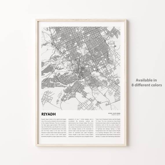 Riyadh Saudi Arabia City Map Minimalist Modern Poster Artwork