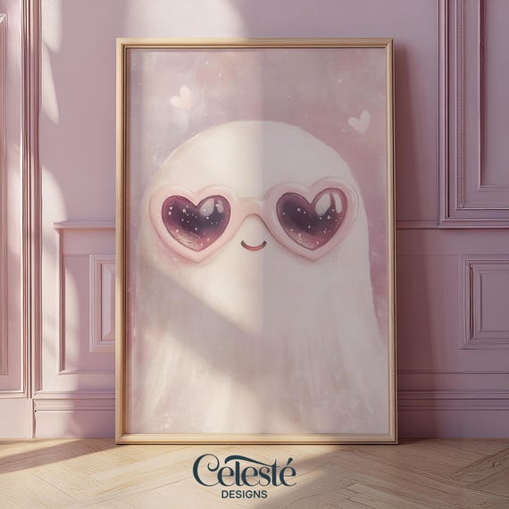 Cute Print Halloween Decor Girly Pink Trendy Wall Art