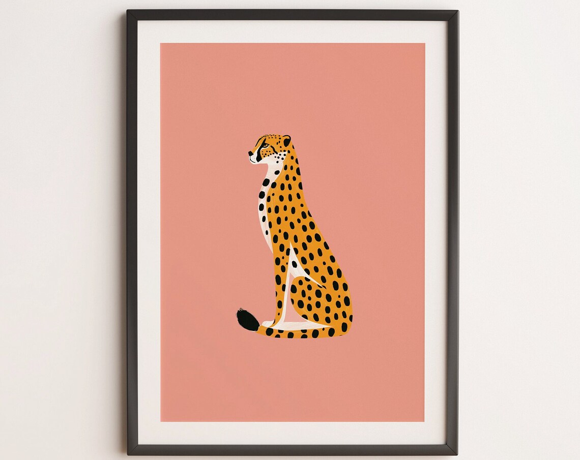 Leopard Print Pink Aesthetic Cheetah Art Print