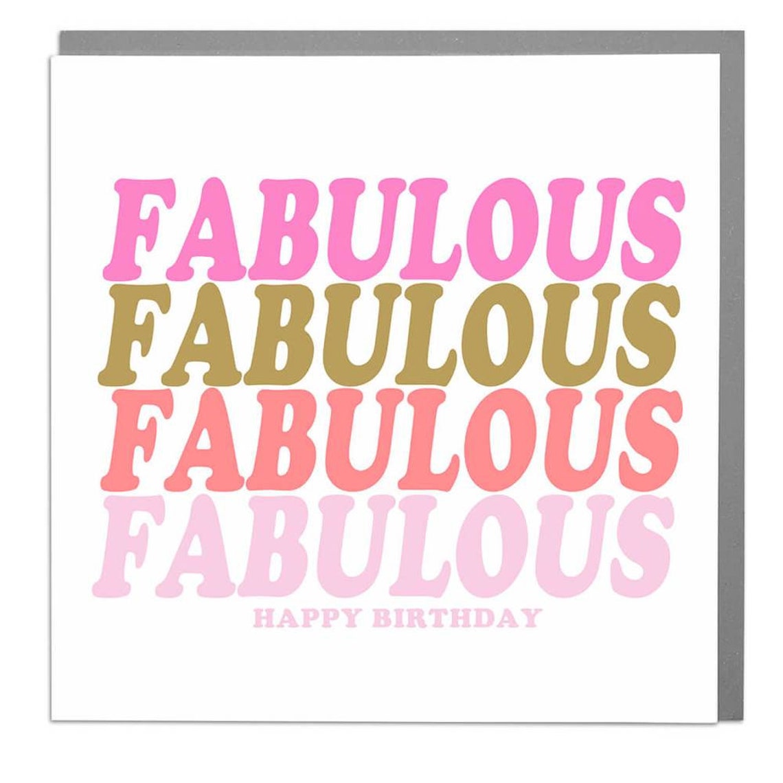 Fabulous Birthday Card Typography