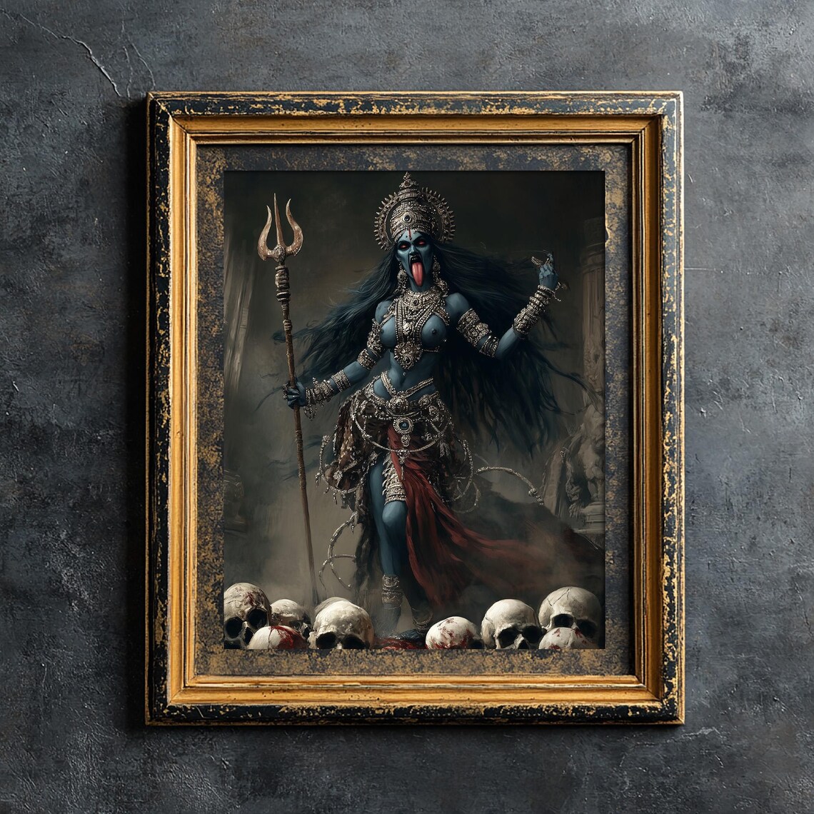 Kali Indian Goddess Art Print, Pagan Warrior - Image 5