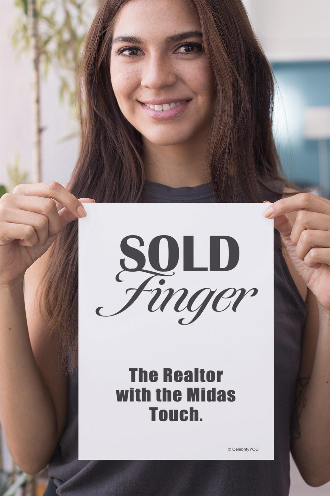 Sold Finger Realtor Quote The Realtor With the Midas Touch Poster - Image 2