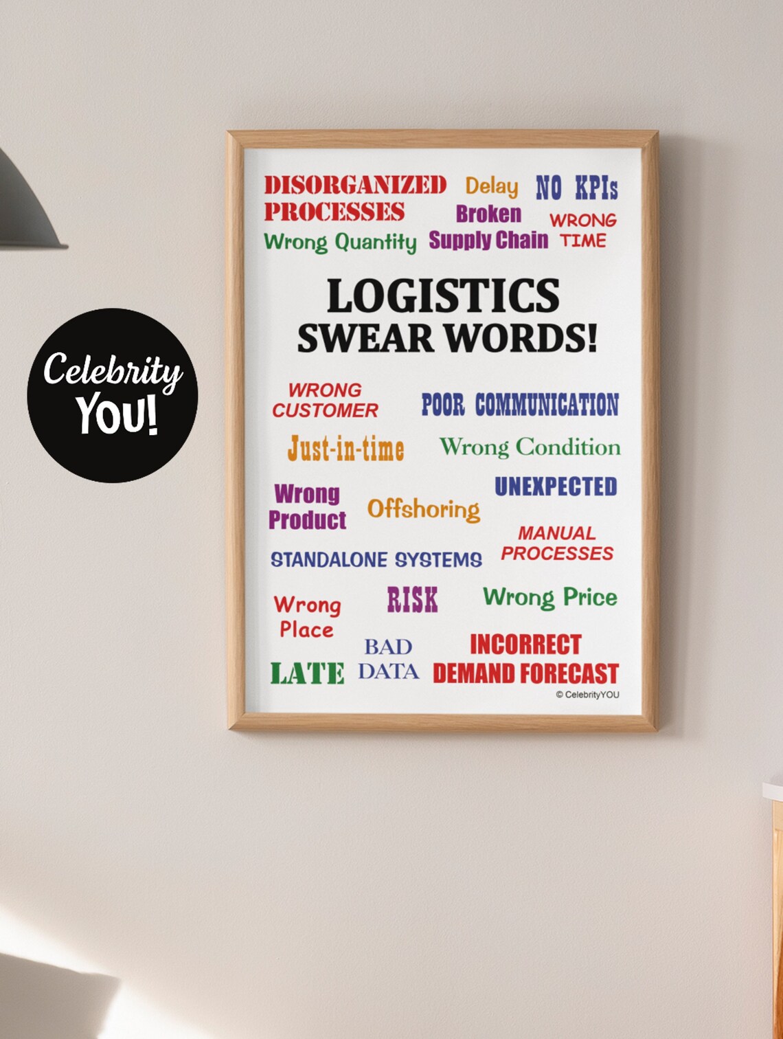 Logistics Swear Words Funny Office Poster - Image 3