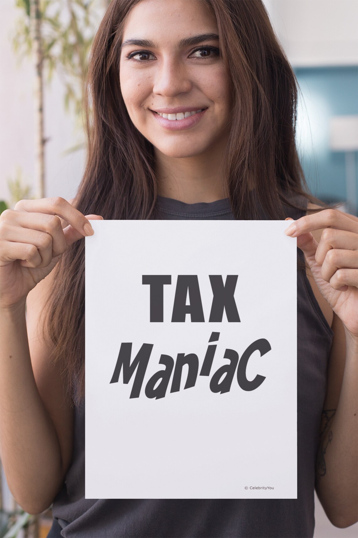 Tax Maniac Funny Tax Office Quote Poster for Accountants and CPAs - Image 3