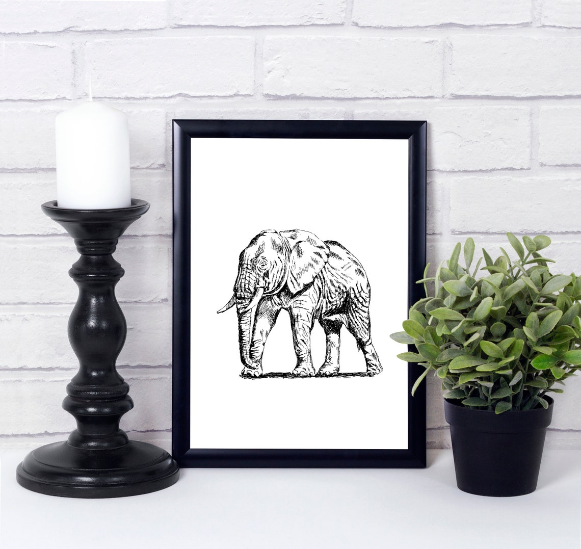 Art Poster Nursery Prints Animal Prints For Framing Animal Nature Prints Wild Animals Print Elephant Print