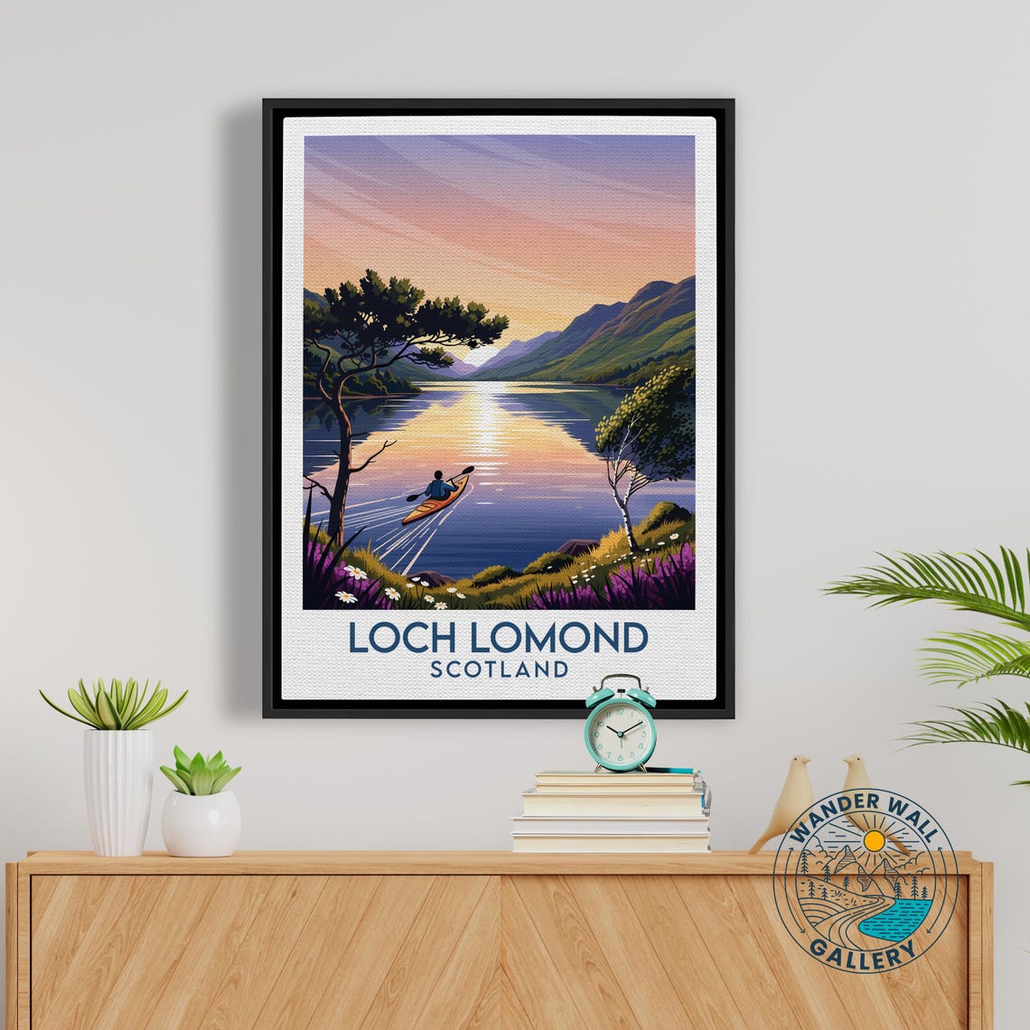 Loch Lomond Scotland Sunset Kayaking Mountain Lake Paddler Poster - Image 5