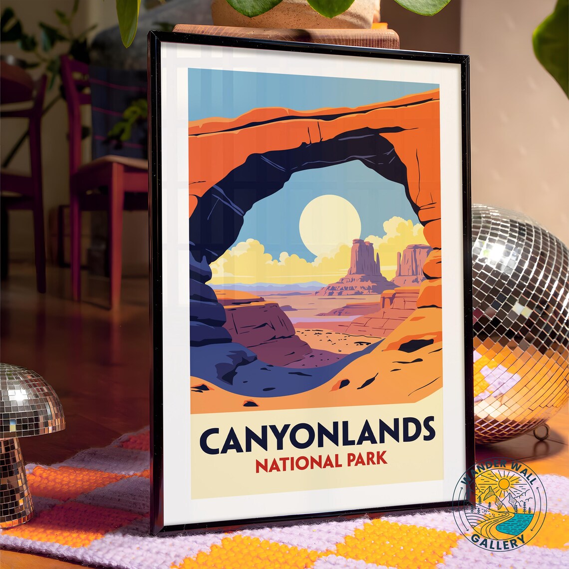 Canyonlands National Park Mesa Arch Desert Sunset Vintage Travel Poster - Image 4