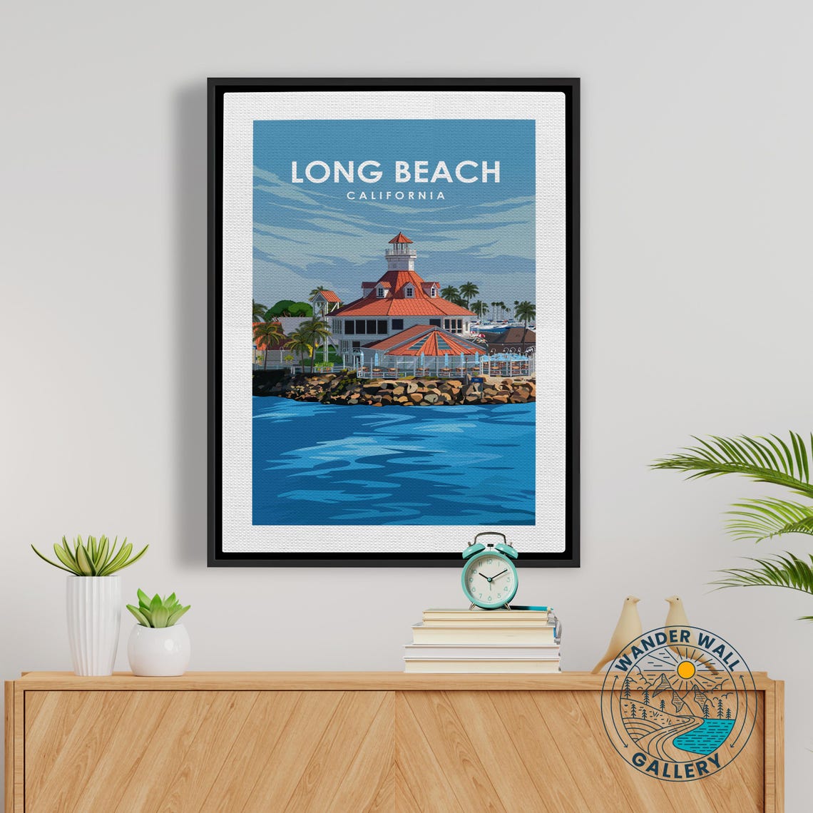 Long Beach California Waterfront Seaside Retro Travel Poster - Image 5