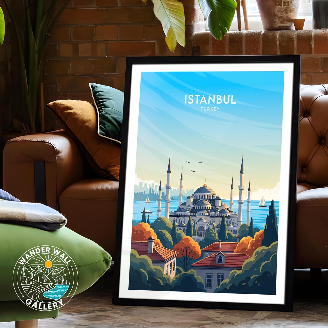 Istanbul Turkey Blue Mosque Sultanahmet Six Minarets Waterfront Poster - Image 6