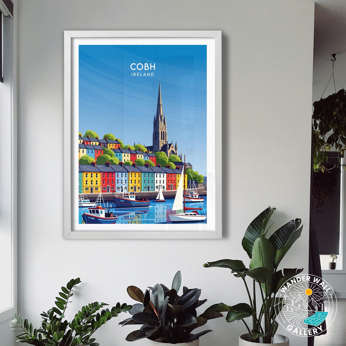 Cobh Ireland Colorful Harbor Houses and Church Travel Poster - Image 3