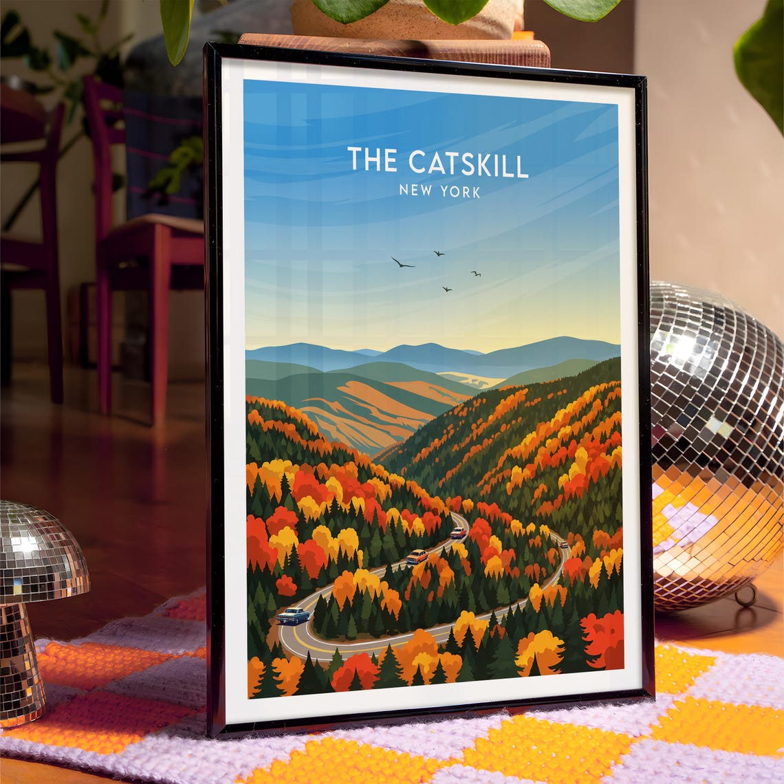 The Catskill New York Autumn Mountain Road Scenic Drive Poster - Image 5