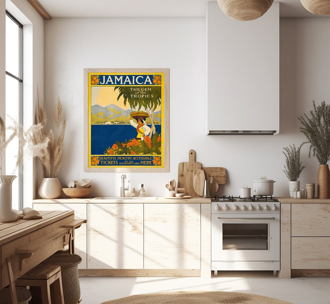 Jamaica Gem of the Tropics Vintage Steamship Travel Poster Art Print - Image 2