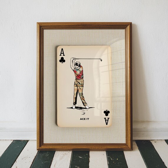 Ace It Golf Print, Retro Country Club Decor