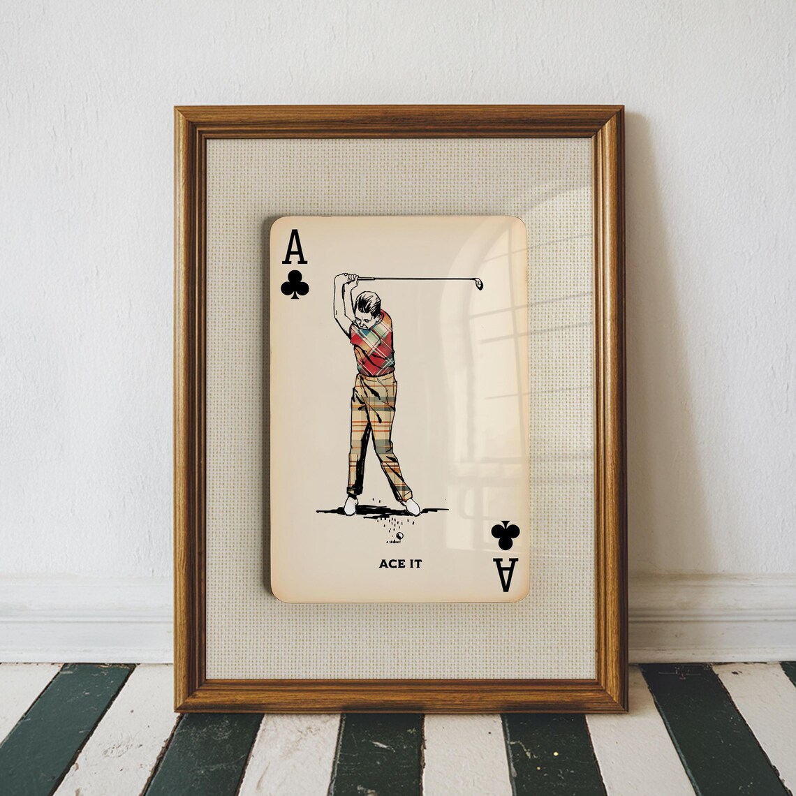 Ace It Golf Print, Retro Country Club Decor