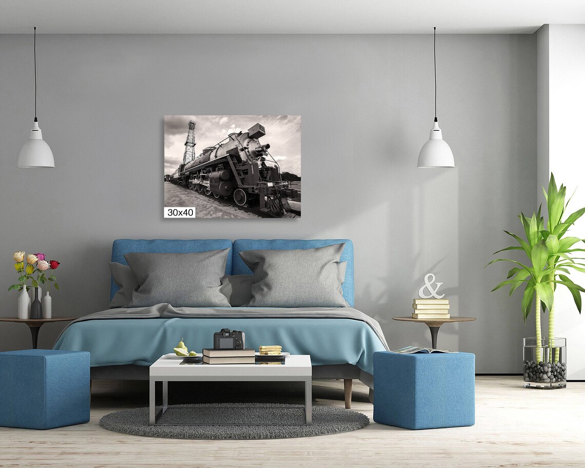 Route 66 Historical Village Frisco 4500 Steam Engine Rail Print - Image 5
