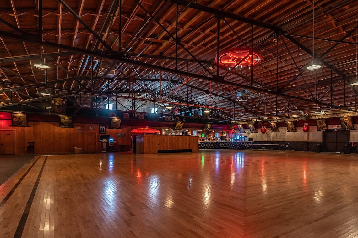 Cains Ballroom Tulsa Interior Dance Floor Neon Star Night Poster