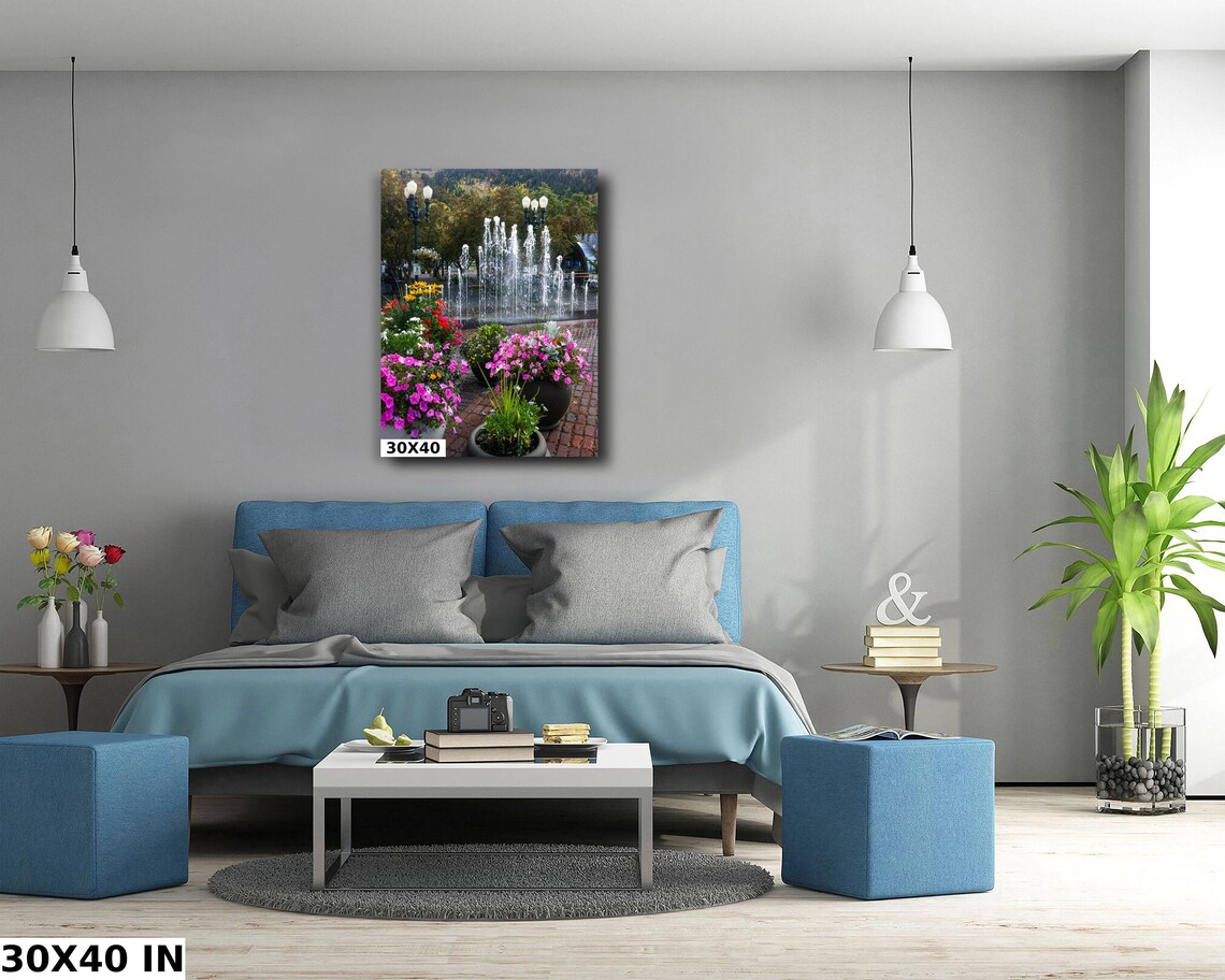 Aspen Colorado Fountains Plaza Flowers Mountain View Wall Poster - Image 5