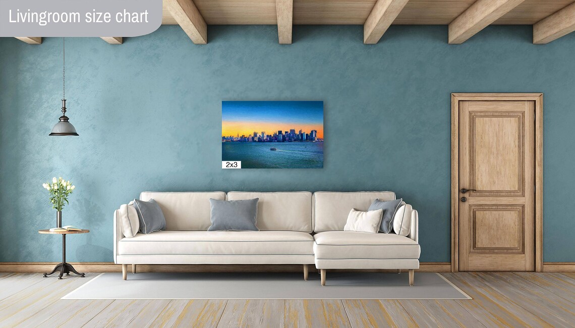 New York City Manhattan Skyline Sunset Ferry on the Hudson Poster - Image 4