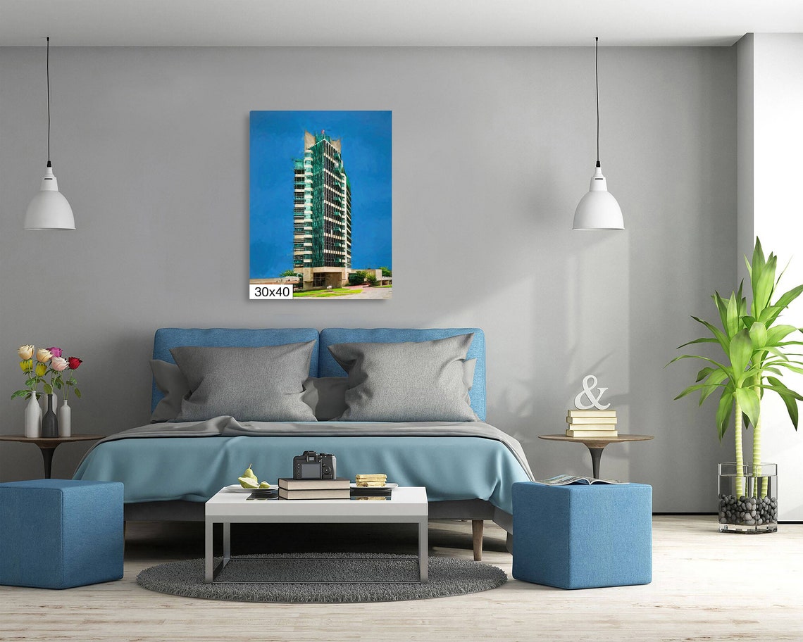 Price Tower by Frank Lloyd Wright Copper Facade Blue Sky Poster - Image 5