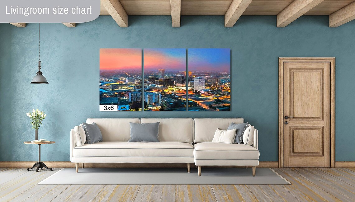 Tulsa Oklahoma Skyline Sunset Travel Poster - Image 3