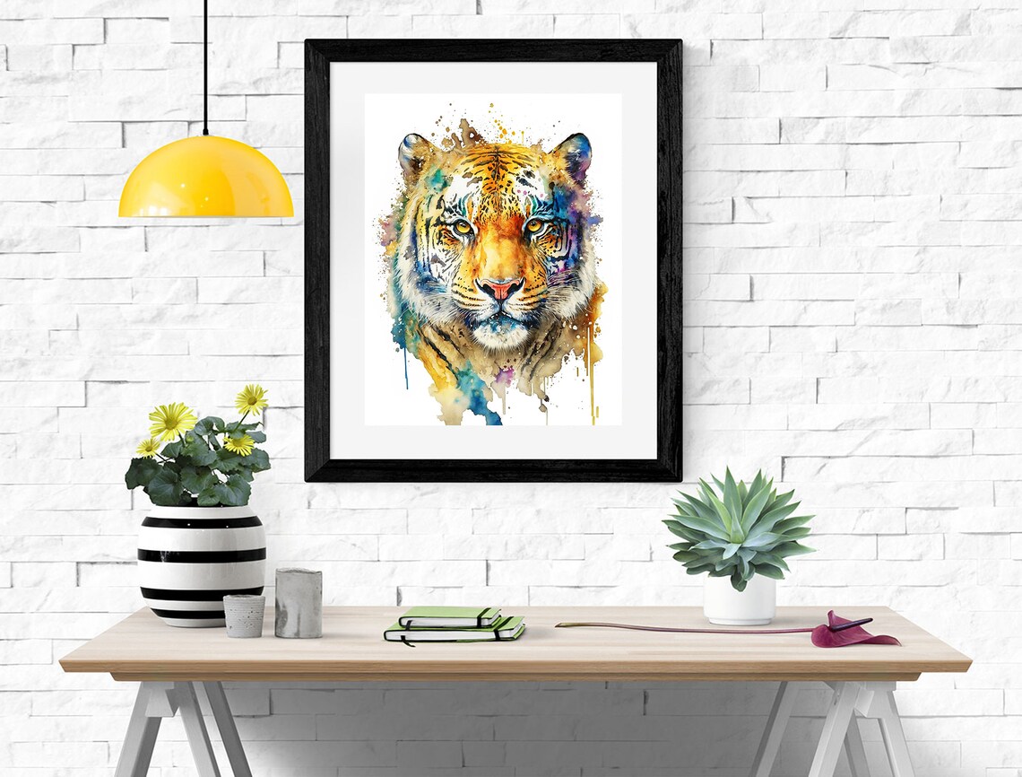 Watercolor Tiger Art Print, Animal Nursery Decor - Image 2