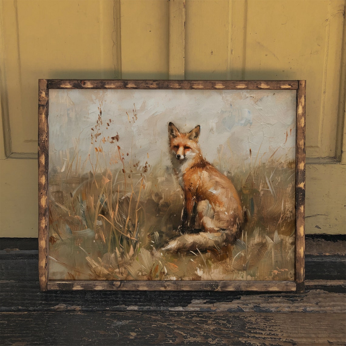Fox On A Field Vintage Style Art Print - Image 2