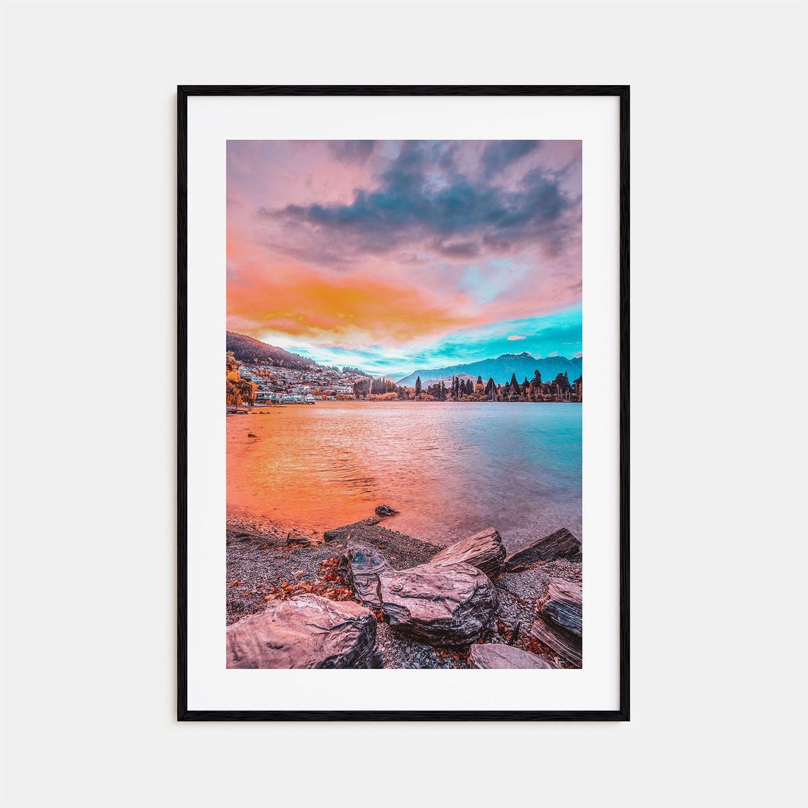 Queenstown Colorful Poster Print Queenstown Photo Wall Art Wall Decor Queenstown Travel Print Queenstown Street Map Poster City Map