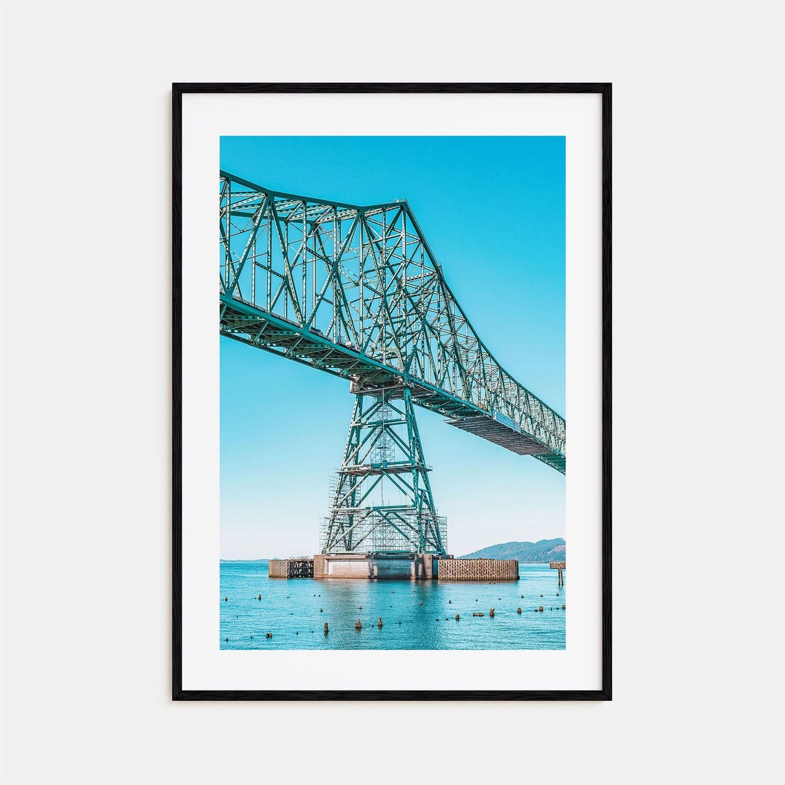 Astoria Oregon Steel Truss Bridge Columbia River Crossing Poster