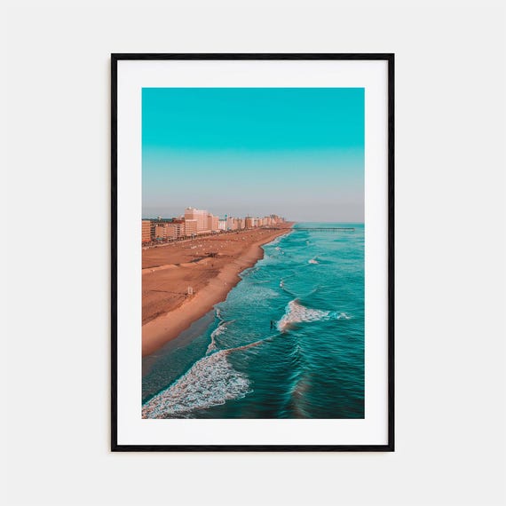 Virginia Beach Street Map Art Print, Travel Poster
