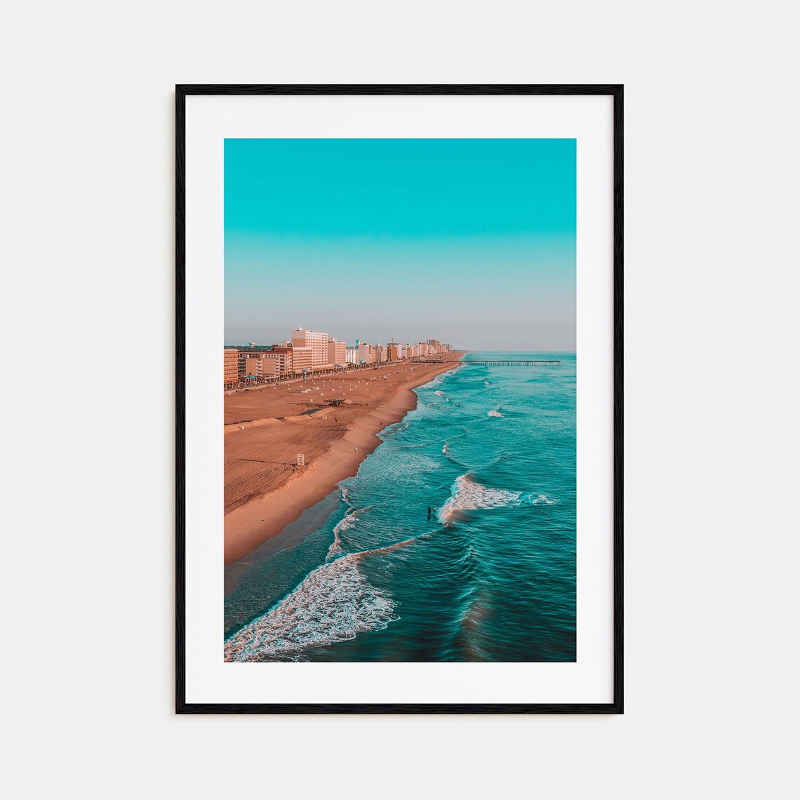 Virginia Beach Street Map Art Print, Travel Poster