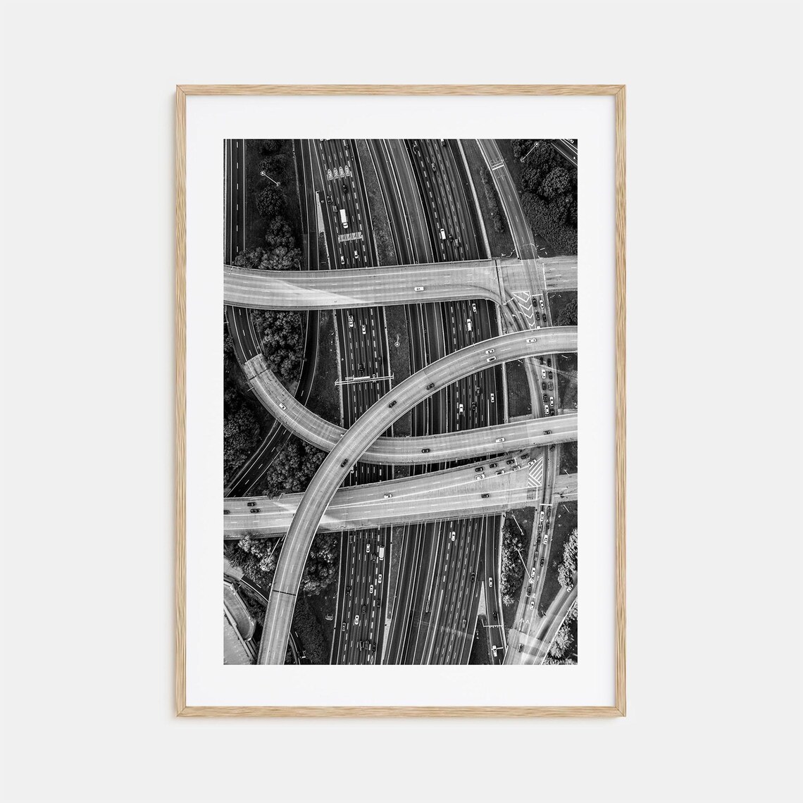Atlanta Black And White Travel Poster Print