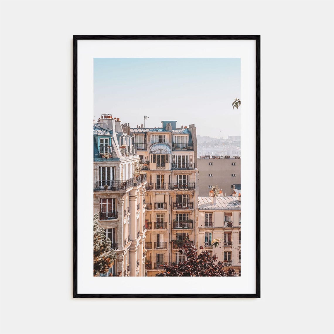 Paris Haussmann Style Apartment Facades Balcony City Wall Art