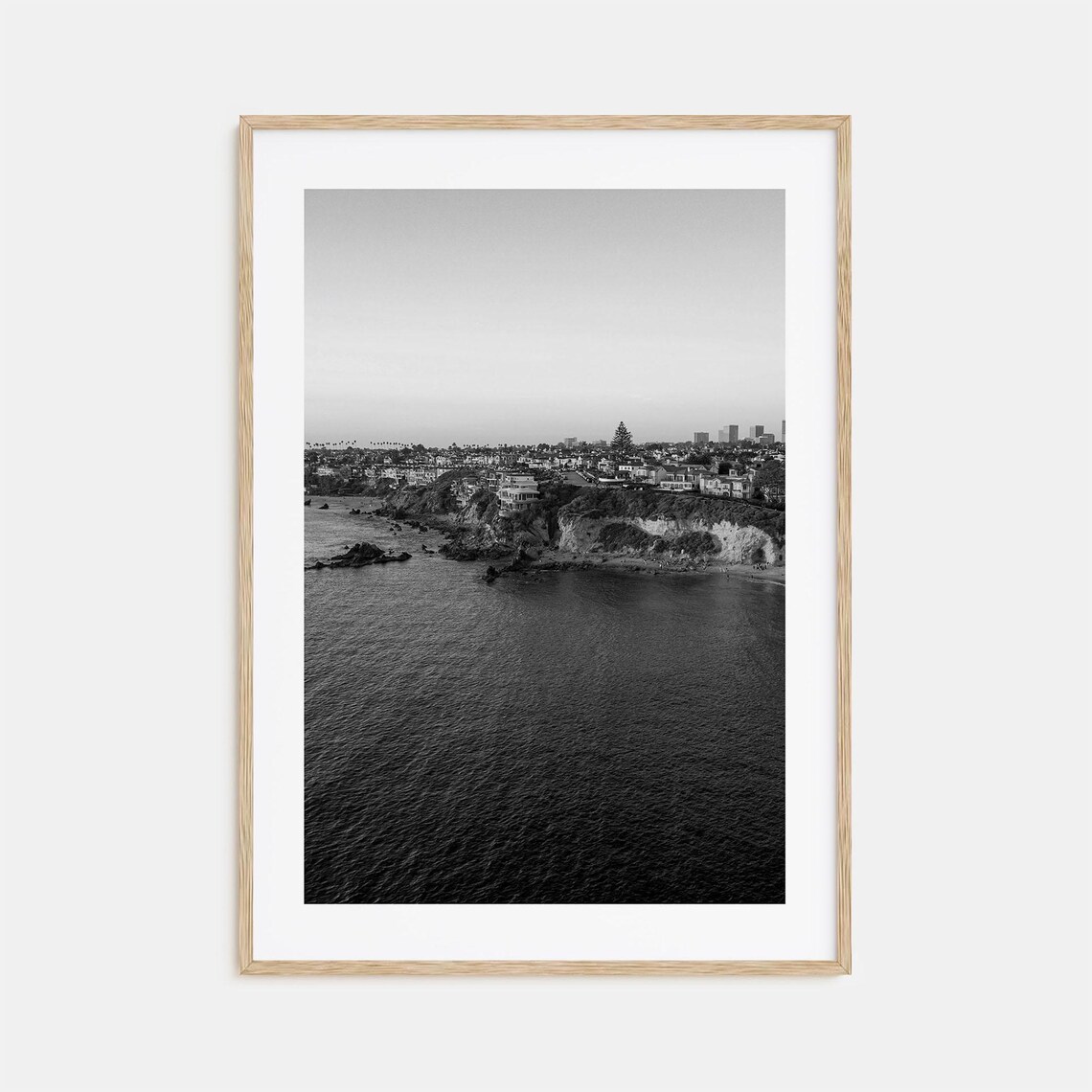 Newport Beach Photo Poster, Black and White Travel Art