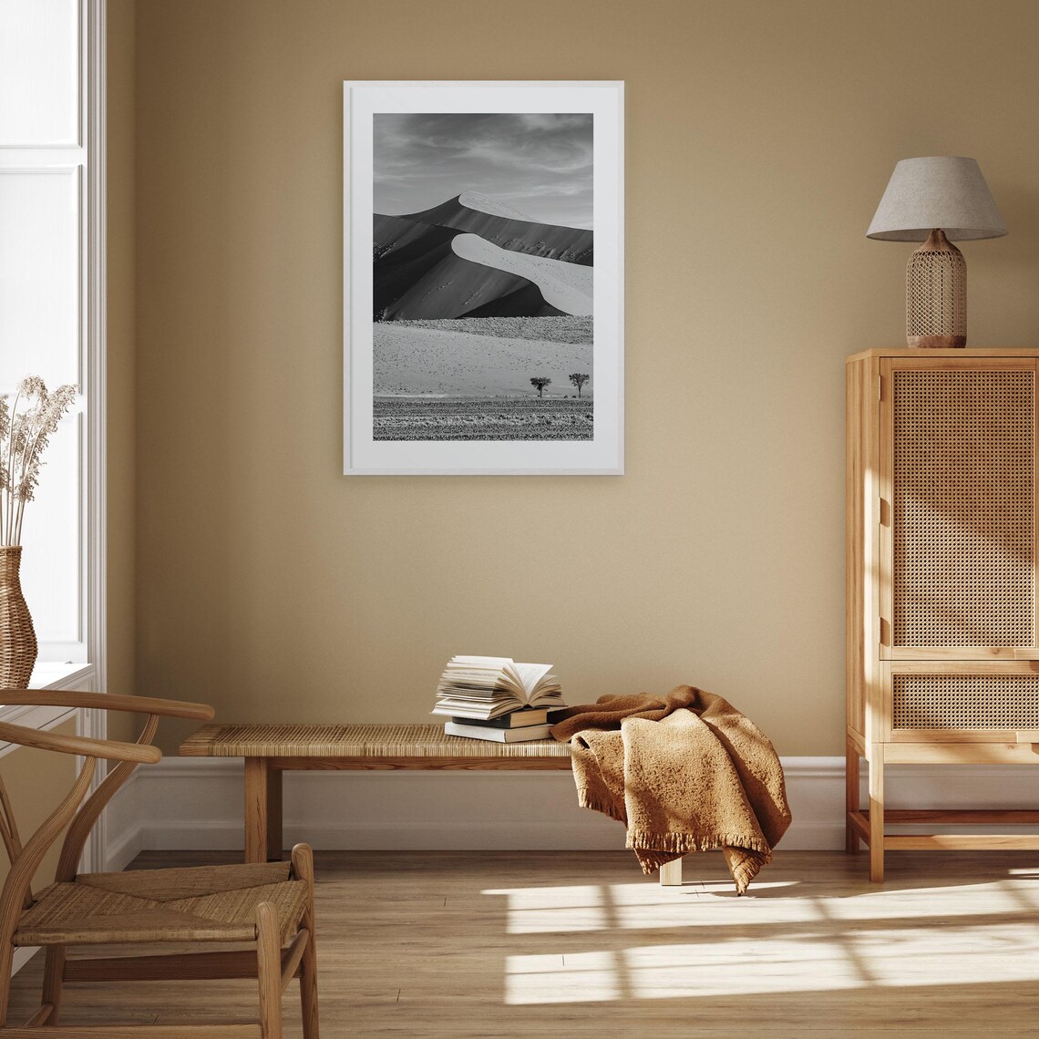 Namibia Black And White Travel Poster, Map Art - Image 3